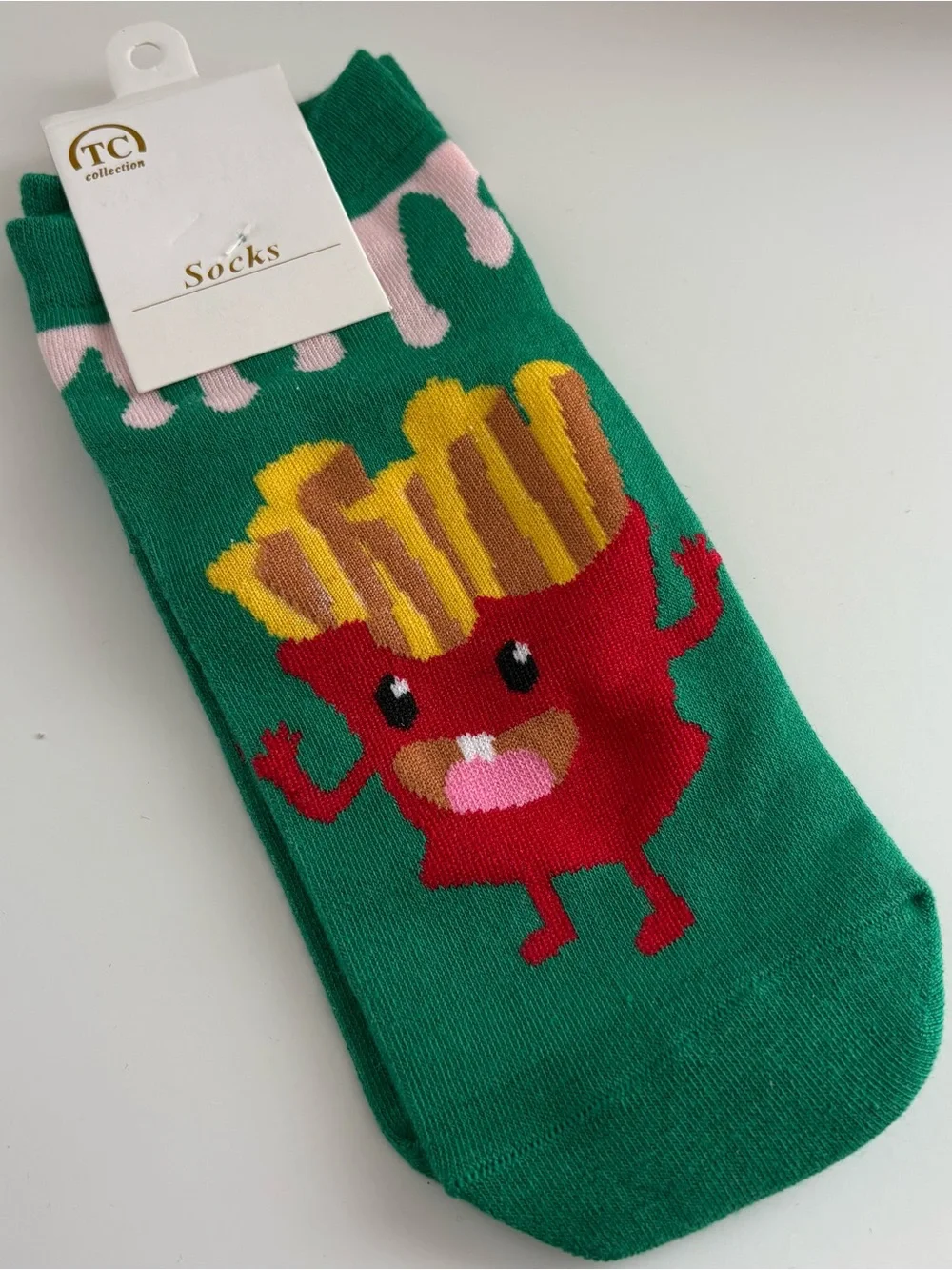 TC Green French Fries Sock